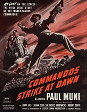 1942 movie poster, 'Commandos Strike at Dawn' 1942 Commandos.png