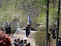 Colours paraded at Gloster Memorial