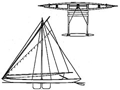 A proa, a form of outrigger canoe