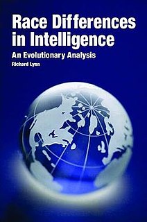 <i>Race Differences in Intelligence</i> (book) Reviews selected literature on IQ testing and arguing for in part genetic racial differences and with a discussion on the causes and consequences