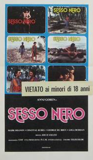 Sesso nero is a 1980 Italian adult drama film starring Mark Shannon, Annj Goren, Lucia Ramirez, and George Eastman, who also wrote the screenplay. It was produced, lensed and directed by Joe D'Amato.