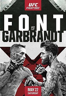 <span class="mw-page-title-main">UFC Fight Night: Font vs. Garbrandt</span> MMA event in 2021
