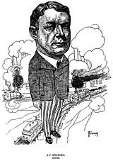 1904 caricature of Jesse F. Welborn executed by B.S. White of American Cartoonist Magazine. Jessefwelborn caricature1.jpg