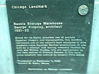 A marker on the building in 2008 Reebie marker.jpg