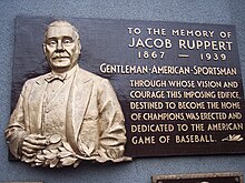 Yankee Stadium: Monument Park - Plaques - Edward Barrow, J…