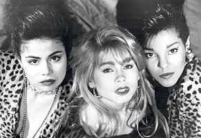 Sweet Sensation in 1990 (L–R): Sheila Vega, Betty "Dee" LeBron, and Margie Fernandez