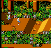 Being confronted by multiple enemies in one of the levels. T&CSD2TSscreenshot.gif