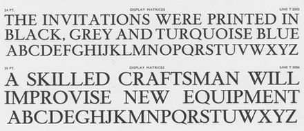 Times Hever Titling from a Monotype specimen.