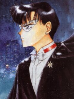 Tuxedo Mask as drawn by Naoko Takeuchi.