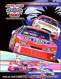 The 2004 Auto Club 400 program cover.