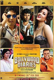 Bollywood Diaries is a 2016 Indian Hindi-language drama film written and directed by K.D.Satyam. It features Raima Sen, Salim Diwan, and Ashish Vidyarthi, along with Karuna Pandey and Vineet Kumar Singh. Produced by Dr. Sattar Diwan, the film was released on 26 February 2016.