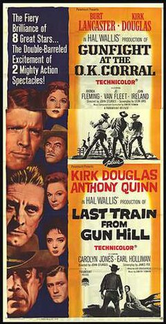 Gunfight at the O.K. Corral/Last Train from Gun Hill 1963 film poster