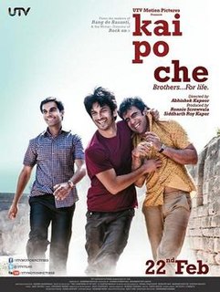 <i>Kai Po Che!</i> 2013 Indian film directed by Abhishek Kapoor