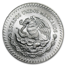 Мексиканска ливертадна сребърна монета на лицевата страна 1982-1999.png