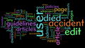 A word cloud of my user page