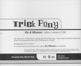 <span class="mw-page-title-main">On a Mission (Trick Pony song)</span> 2002 single by Trick Pony