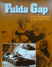 Box cover of the Simpubs (UK) edition, 1977 Cover of UK version of Fulda Gap.png