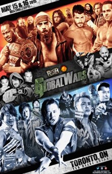 Promotional poster for the event, featuring wrestlers from both NJPW and ROH