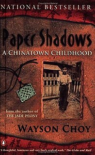 <i>Paper Shadows</i> book by Wayson Choy