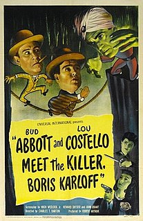 <i>Abbott and Costello Meet the Killer, Boris Karloff</i> 1949 horror comedy film directed by Charles Barton