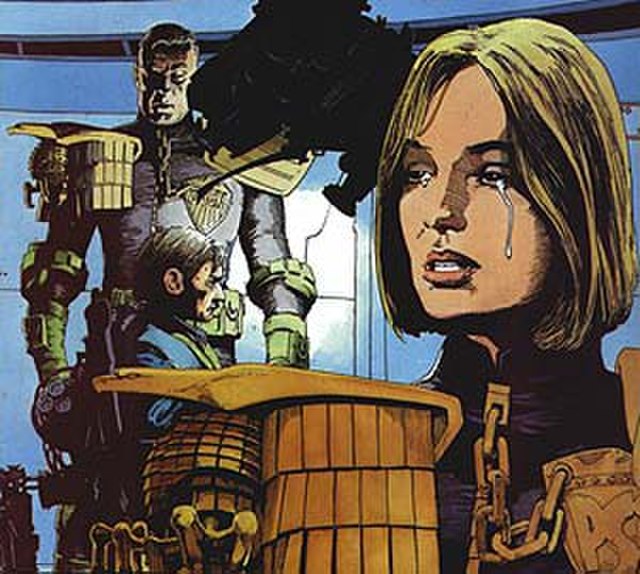 Judge Anderson in "The Jesus Syndrome" (art by Arthur Ranson)