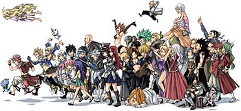 A selection of Fairy Tail's main and supporting characters, including members of the titular guild. Fairy Tail Group Shot.jpg