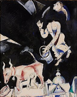 File:Marc Chagall - Donkey on the Roof (1911 - 1912) - Google Art Project.jpg