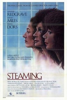 Afiș al filmului Steaming (1985 film) .jpg