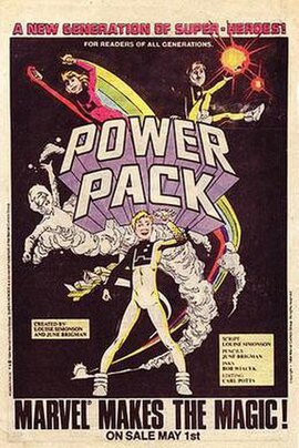 Advertisement for the debut of the team's comic book (1984)