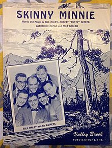 1958 sheet music cover, Valley Brook. Skinny Minnie Bill Haley Comets 1958 Valley Brook.jpg