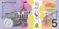 Nota de cinco dólares australiana de 2016 reverse.jpg