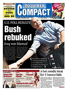 Inquirer Compact front page on November 9, 2006.jpg