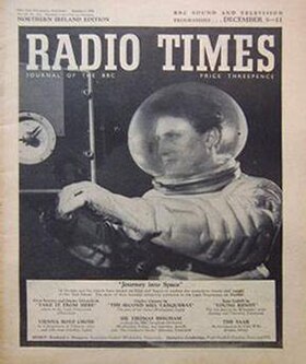 Journey Into Space featured on the cover of the Radio Times.