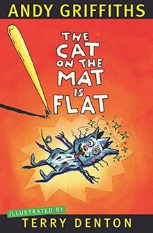 First edition (publ. Pan Books) The Cat on the Mat Is Flat.jpg