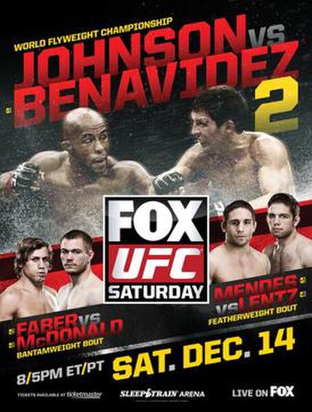 The poster for UFC on Fox: Johnson vs. Benavidez 2