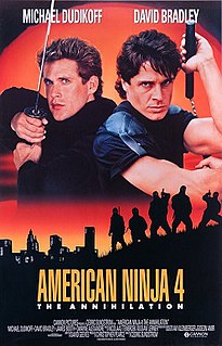 <i>American Ninja 4: The Annihilation</i> 1990 action/martial arts film directed by Cedric Sundstrom