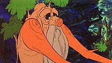 Treebeard, as portrayed in Ralph Bakshi's The Lord of the Rings BakshiTreebeard.JPG