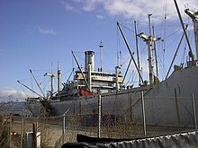 The Red Oak Victory at Ferry Point in Brickyard Cove, 2006 RedOakVictory2.JPG
