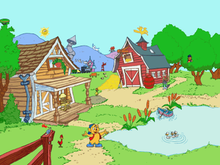 A screenshot of the opening location of the game, also showing Little Howie. Tuneland screenshot.png