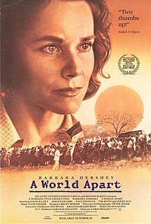 <i>A World Apart</i> (film) 1988 film by Chris Menges