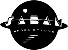The first Saban Productions respective name and logo depicted a Saturn-like planet with "Saban", in a Pac-Man style font, going across the planet's ring. Sabanproductions-firstlogo1984.webp