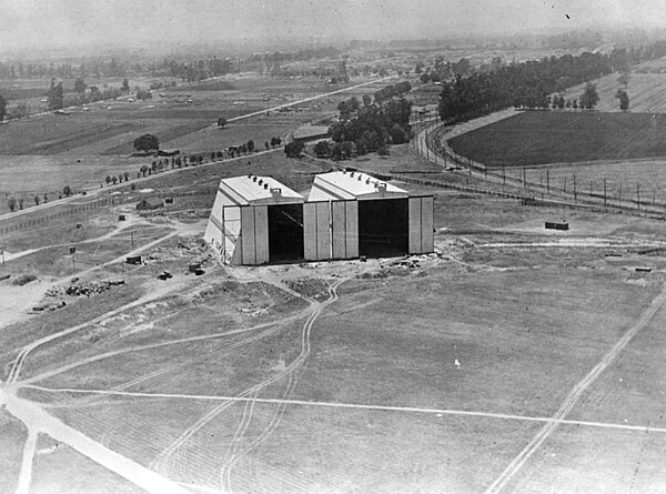 U.S. Army's Ross Field Balloon School hangars