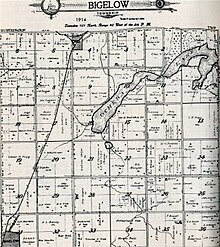 Map of Bigelow Township, 1914