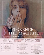 Florence and the Machine yang Tinggi sebagai Harapan Tour.jpg