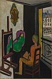 Henri Matisse, 1916-17, Le Peintre dans son atelier (The Painter and His Model), oil on canvas, 146.5 x 97 cm, Musee National d'Art Moderne, Centre Georges Pompidou, Paris.jpg