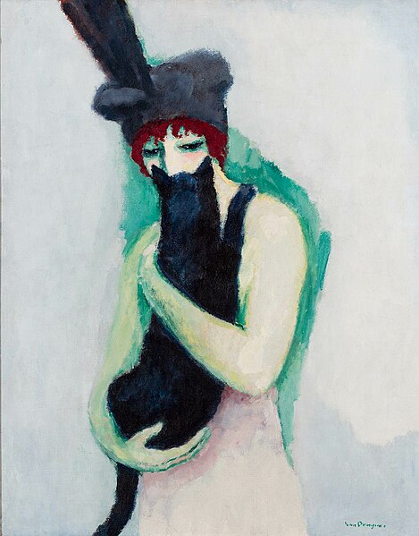 File:Kees van Dongen Woman with Cat Milwaukee Art Museum.jpg