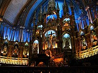 The habitant-carved altar of Notre-Dame Basilica (Montreal)