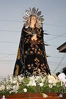 Mater Dolorosa The oldest image in the Philippines dating 1785 owned by the Macalalag Family in Iloilo City, Philippines.