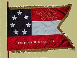 A re-creation of the 1861 Prattville Dragoon Silk Flag. PrattvilleDragoonFlag.jpg