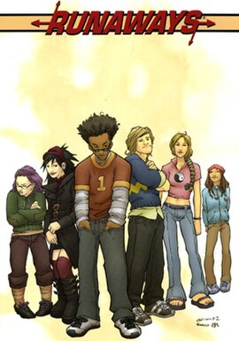 Runaways Vol. 1 hardcover, art by Adrian Alphona